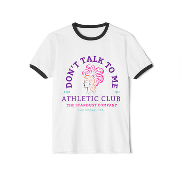 Funny Don't Talk To Me Womens Gym Shirt, Unisex Cotton Ringer T-Shirt, Workout Tee, Fitness Top, Athletic Apparel, Exercise Shirt