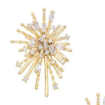Cubic Zirconia Firework Stud Earrings