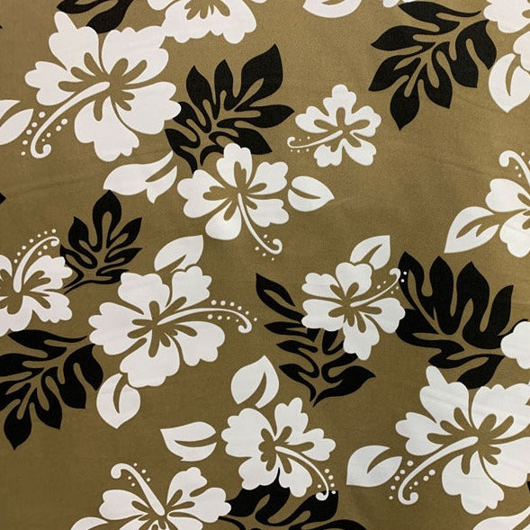 South Pacific Islander Flowers Polyester Fabric | Islands Fabric