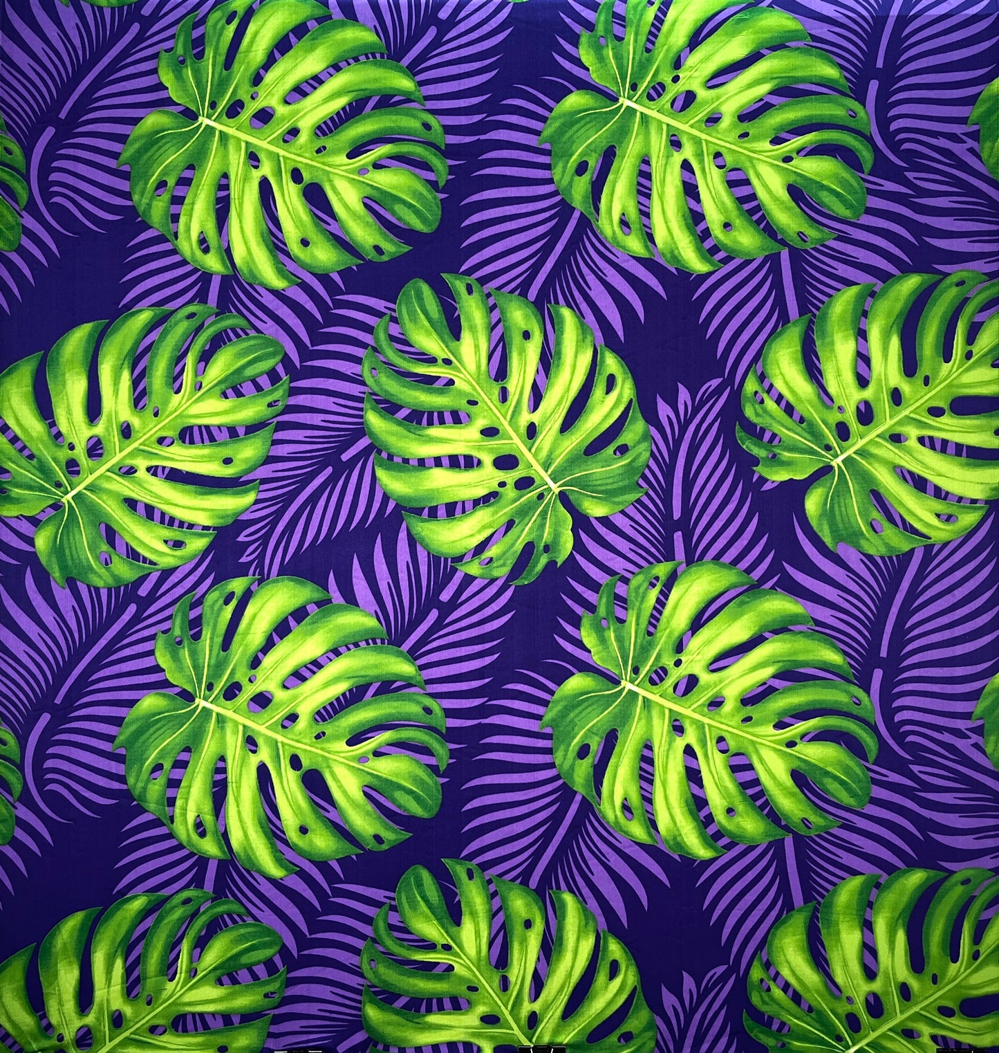 Monstera Dypsis Lutescens Leaves Fabric | Peachskin