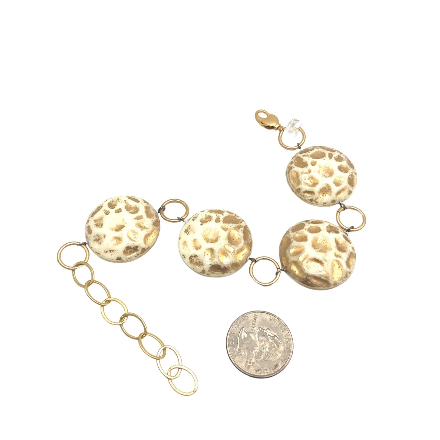 White Moon Rock Stations Bracelet