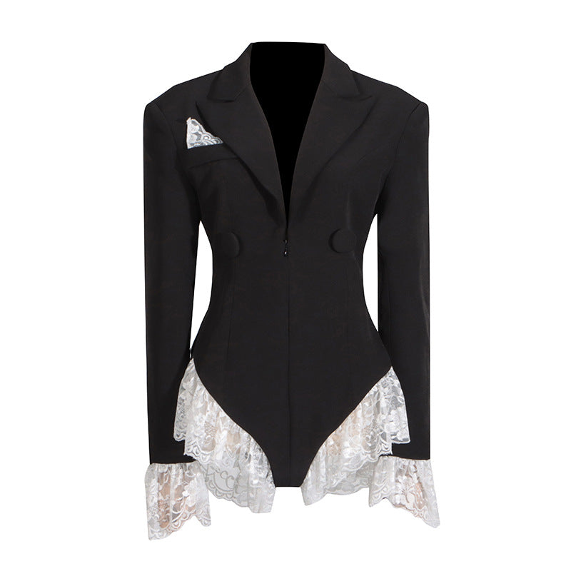 Jumpsuit Autumn Elegant Lace Ruffled Design Tight Sexy Jumpsuit