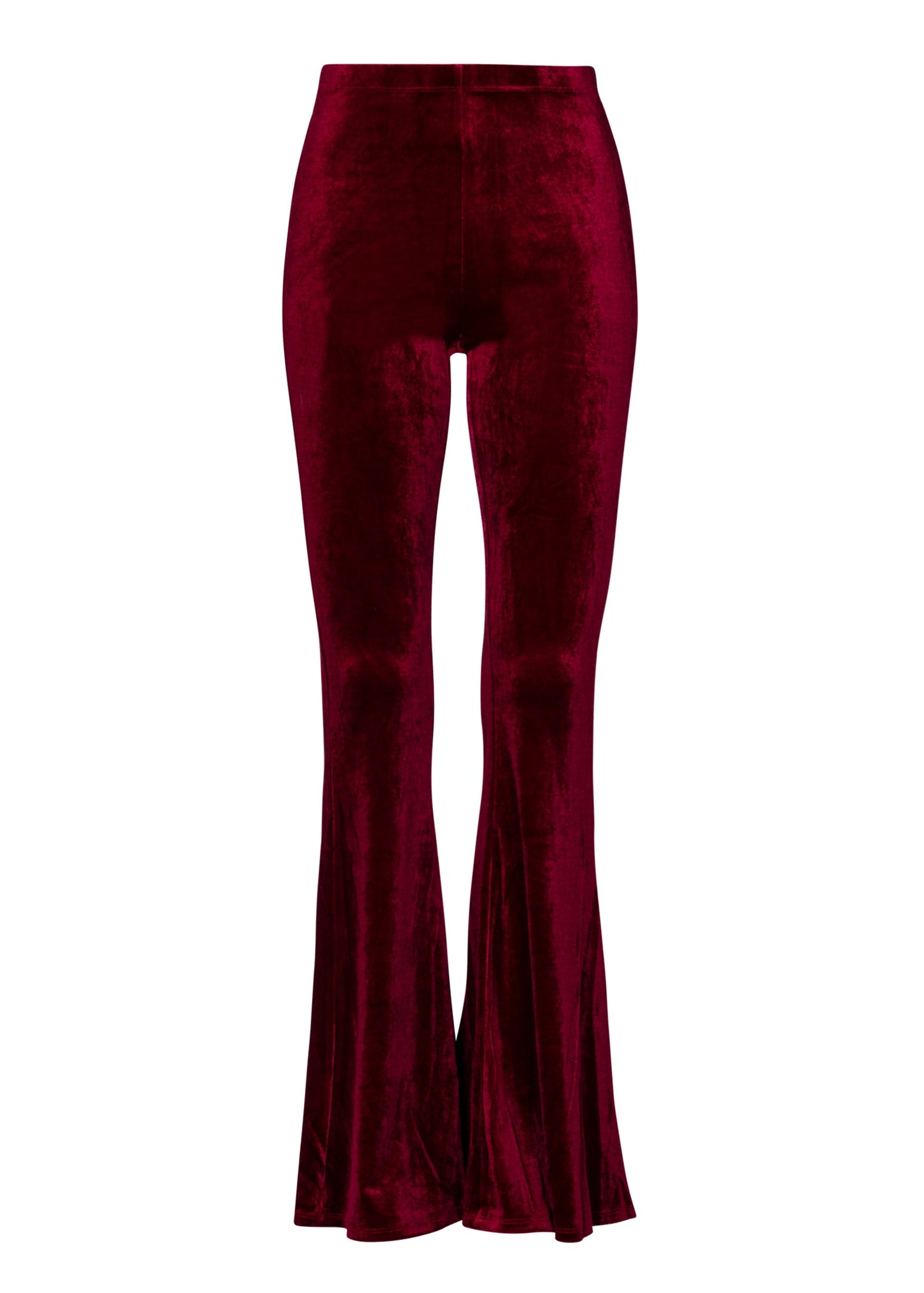 Burgundy Red Velvet Bell Bottoms