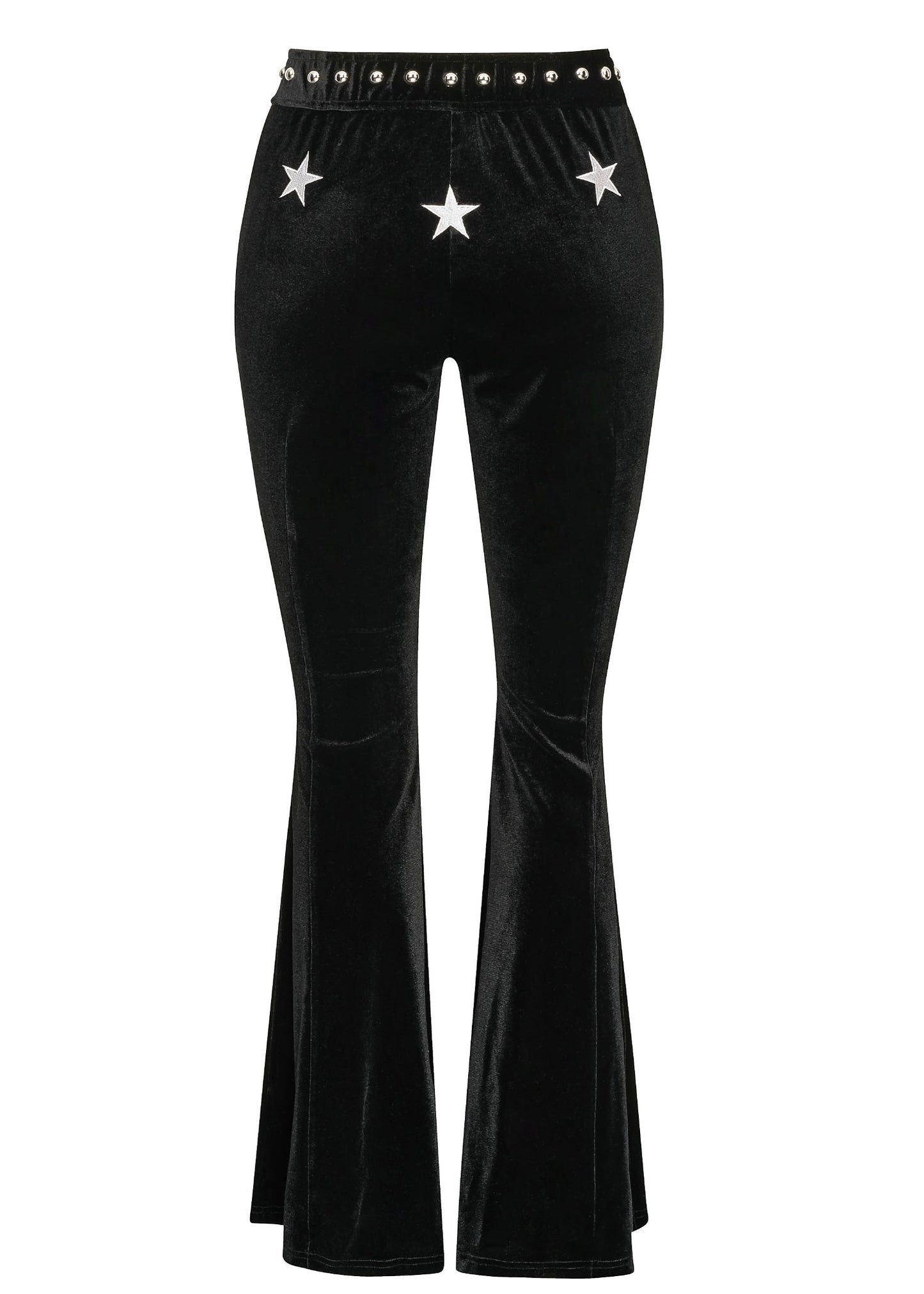 Star Studded Velvet Bell Bottoms