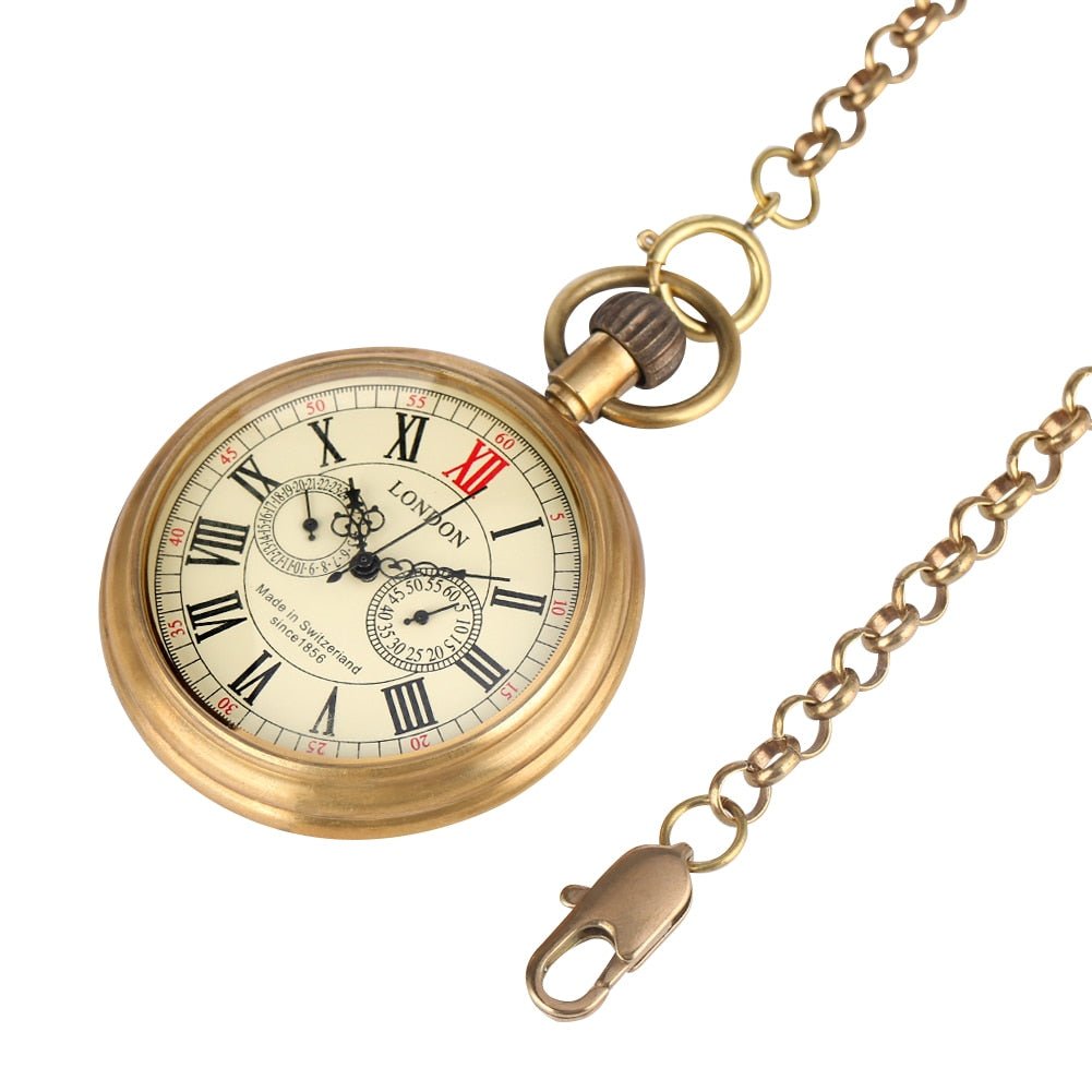 Vintage London Replica Mechanical Pocket Watch