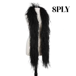 Premium Natural Ostrich Feather Multi-Ply Performance Boa