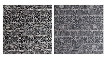 Traditional Tongan Geometric design Fabric | Peachskin