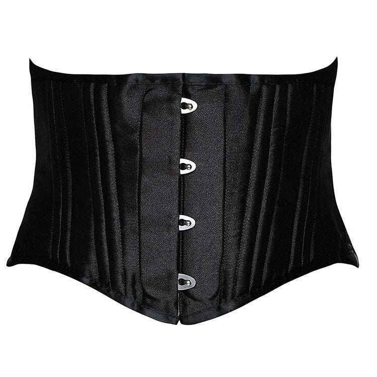 Court Corset Short Waist Girdle Double Steel Rib Waist Belt Clip Waist Seal