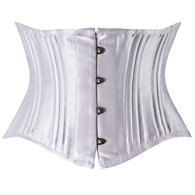 Court Corset Short Waist Girdle Double Steel Rib Waist Belt Clip Waist Seal