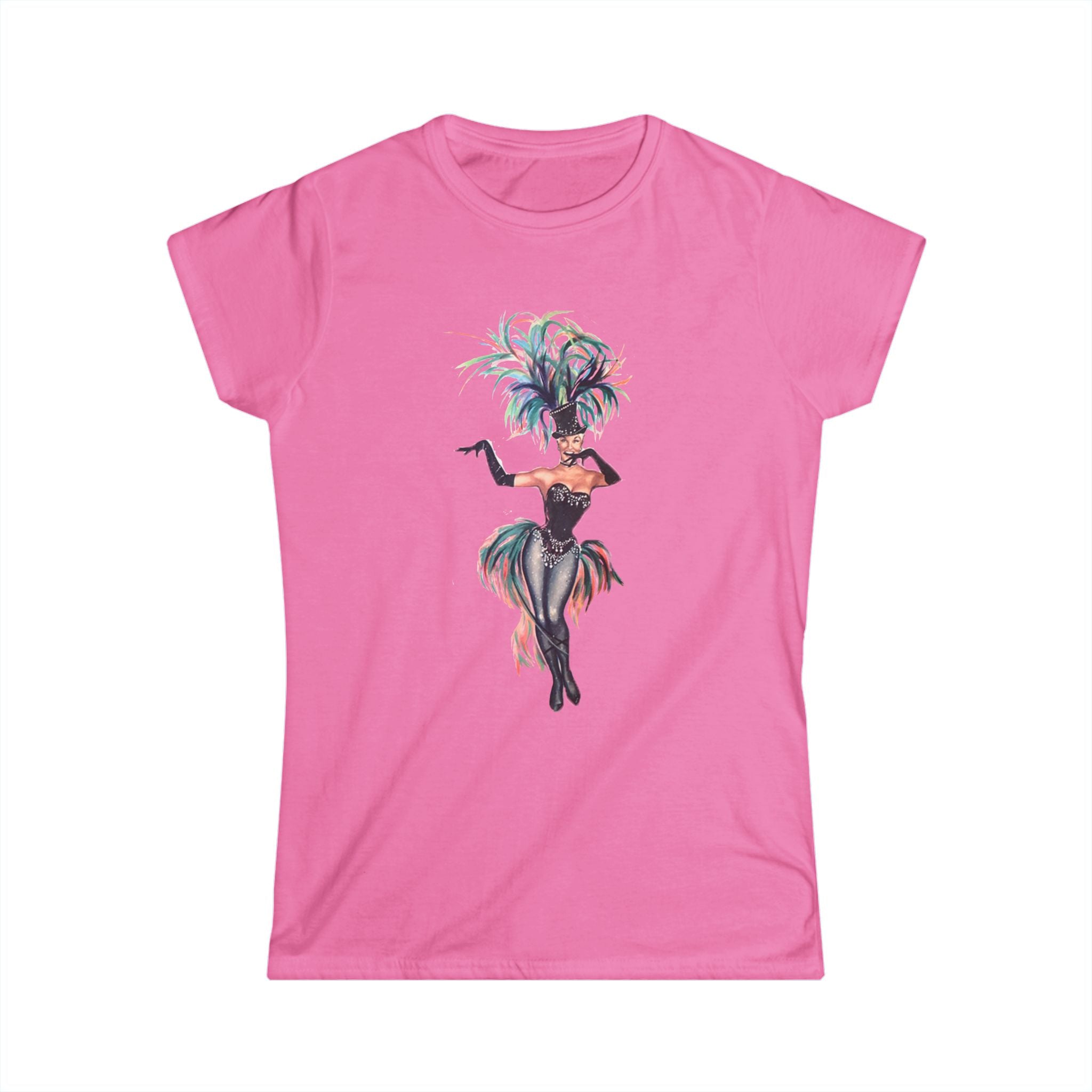 Women's Multi-Colored Feather Showgirl Tee
