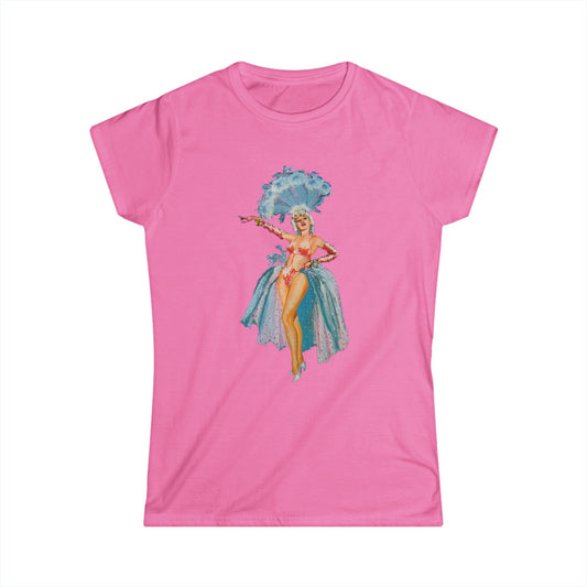 Women's Blue-Feather Showgirl Tee