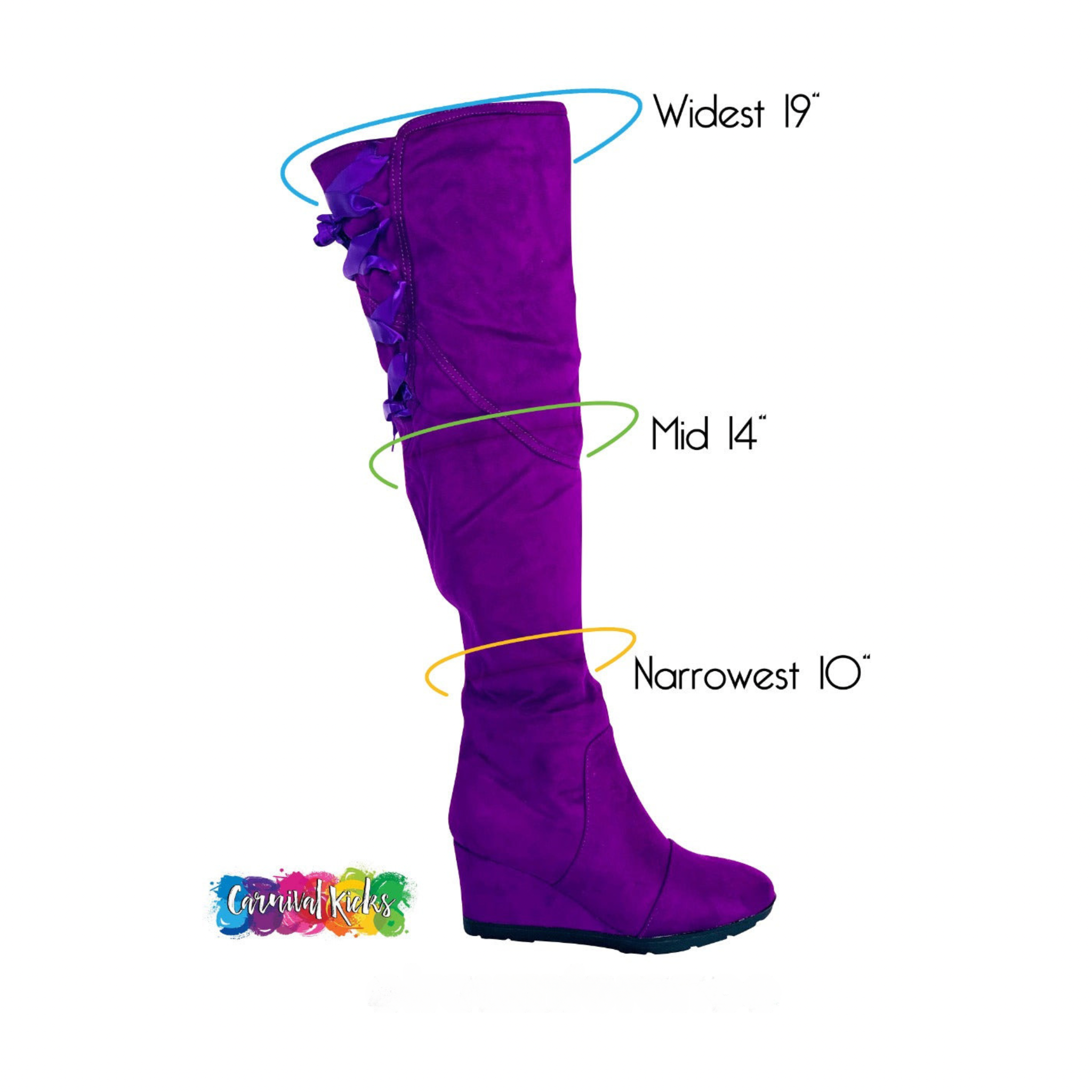 Sasha Fierce - Thigh High Wedge Carnival/Festival Boots