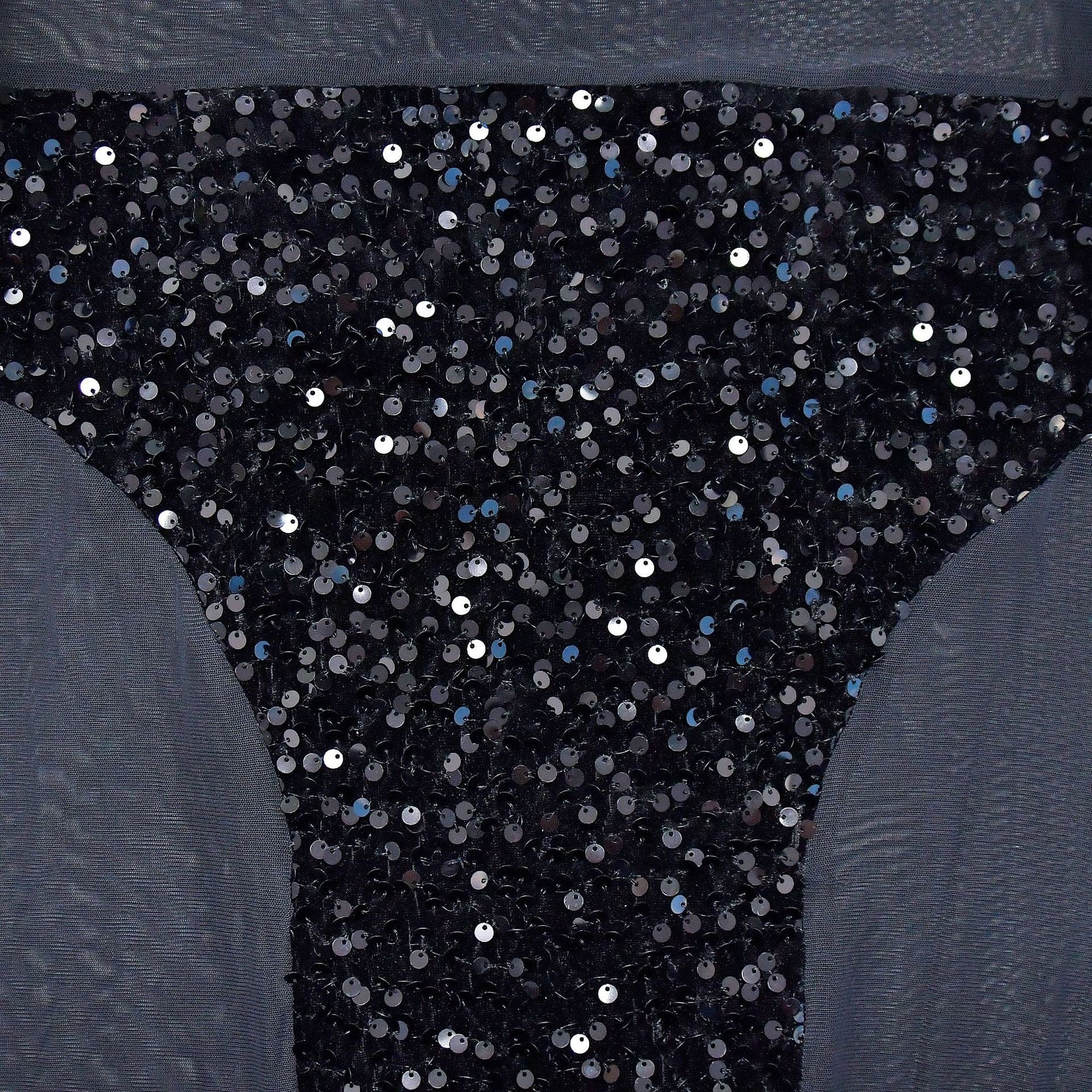 Pure Color Tube-top See-through Beaded Dress