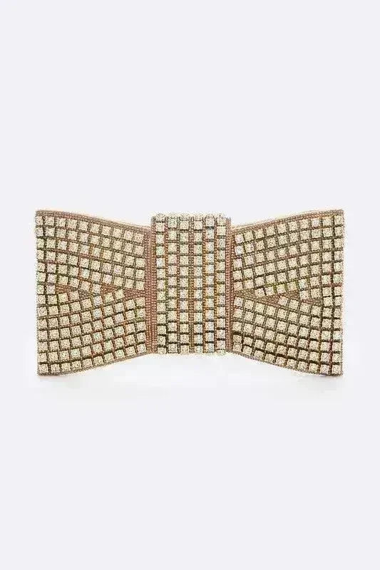 Rhinestone Bowtie Iconic Clutch Bag