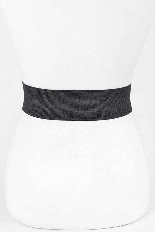 Crystal Buckle Rhinestone Elastic Belt