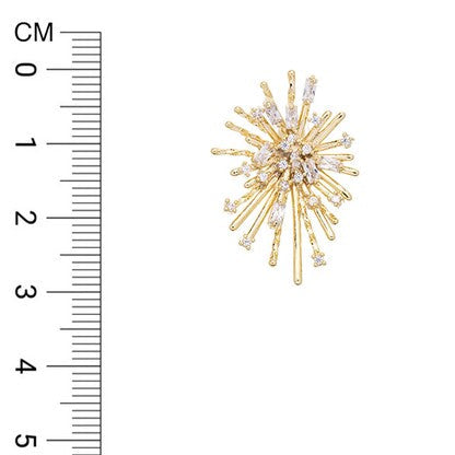 Cubic Zirconia Firework Stud Earrings