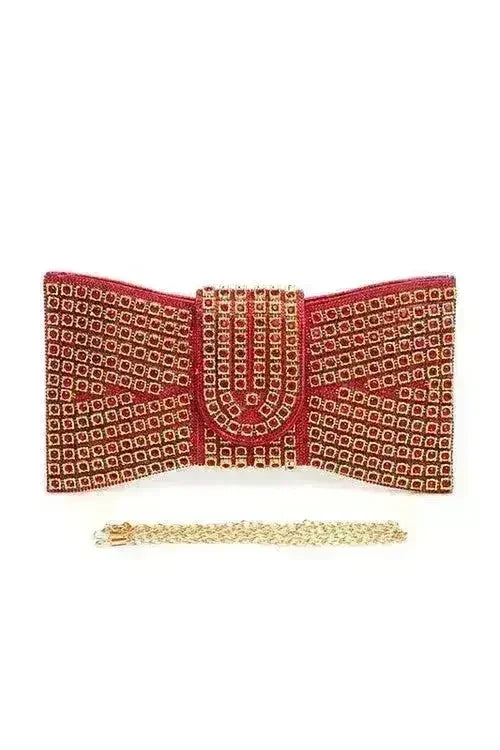 Rhinestone Bowtie Iconic Clutch Bag