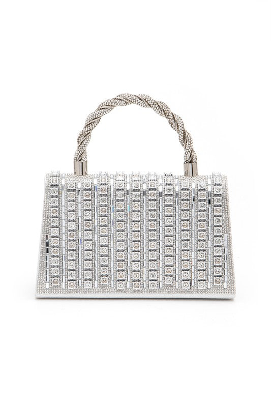 Rhinestone Top Handle Iconic Clutch Bag