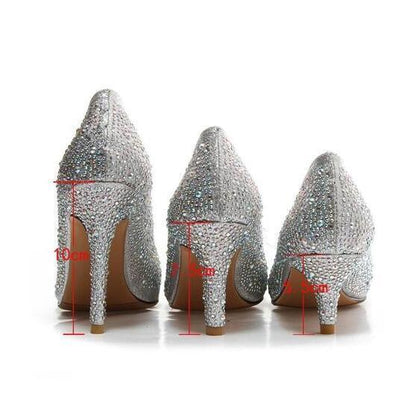 Fashion High Heels Crystal Slippers