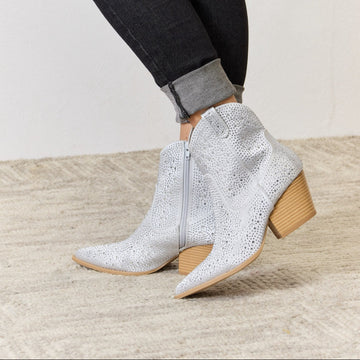 Rhinestone Ankle Cowboy Boots