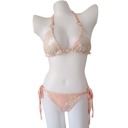 Champagne Stardust Sequin Bikini