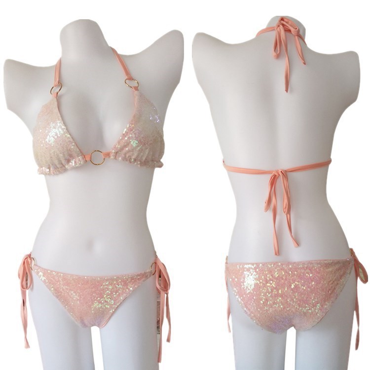 Champagne Stardust Sequin Bikini