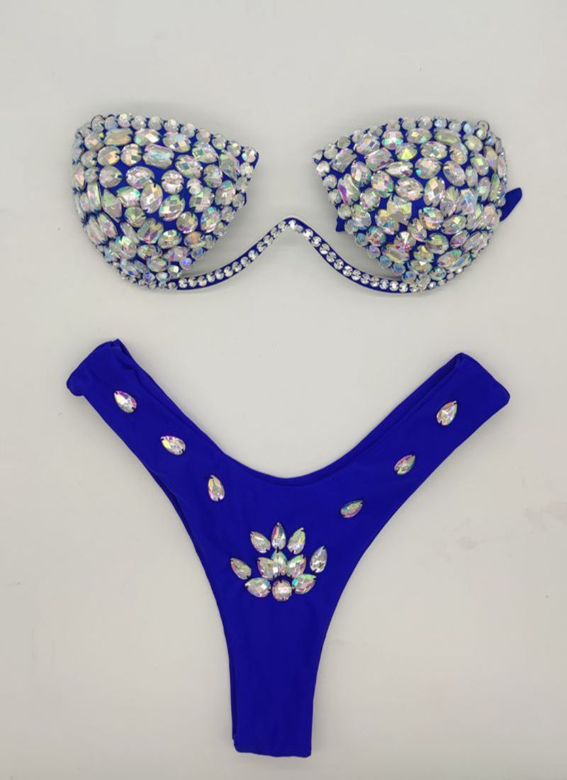 Golden Hour Rhinestone Bikini Set