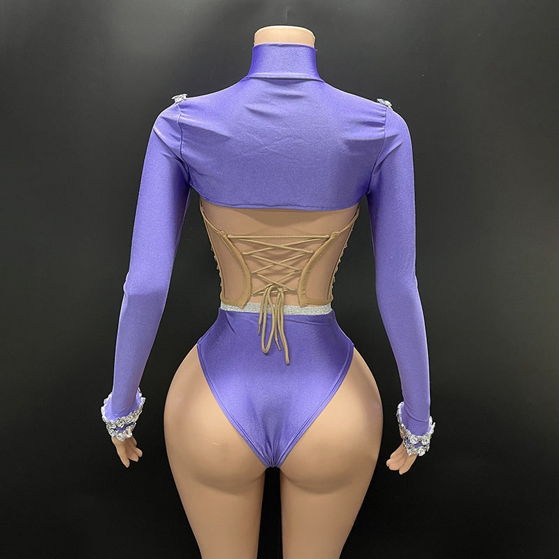 Crystal Siren Illusion Bodysuit