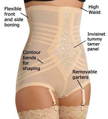 High Waist Panty Girdle with Detachable Garters, Firm Shaping | Style 6109