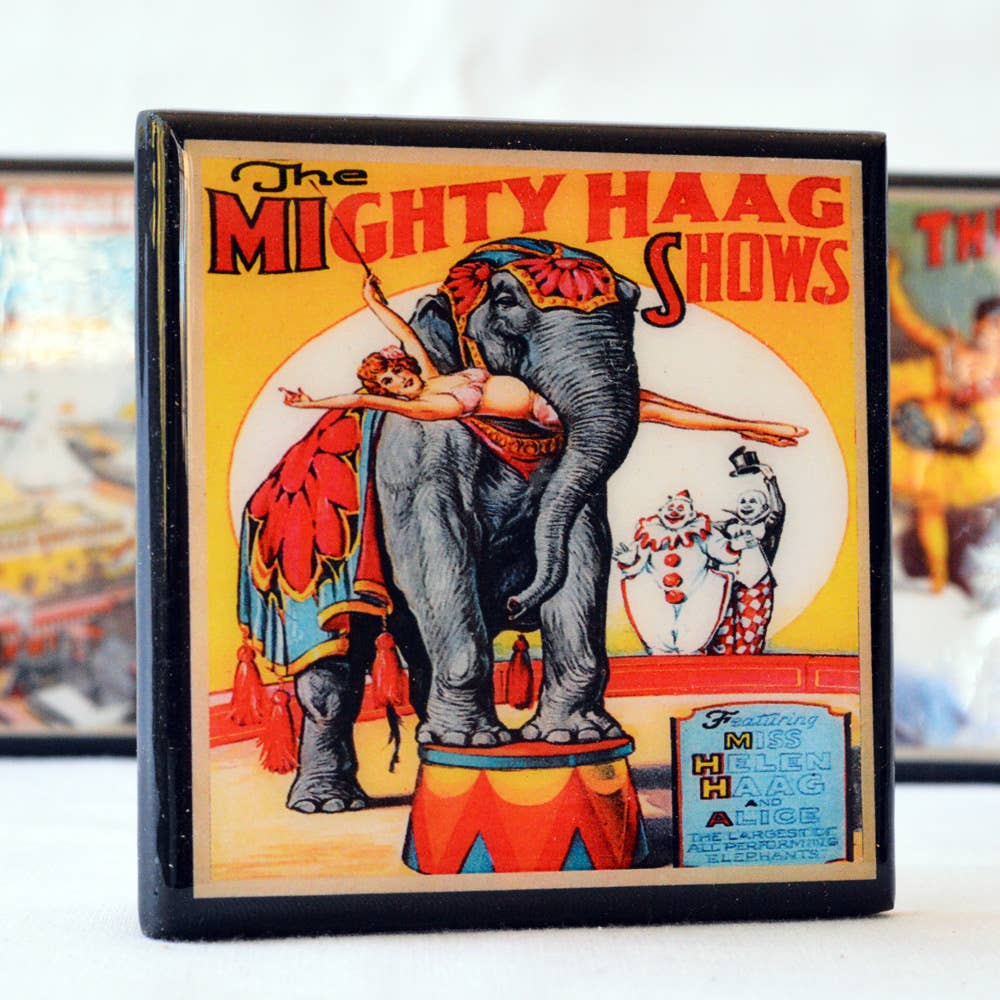 Circus Poster Coaster Set