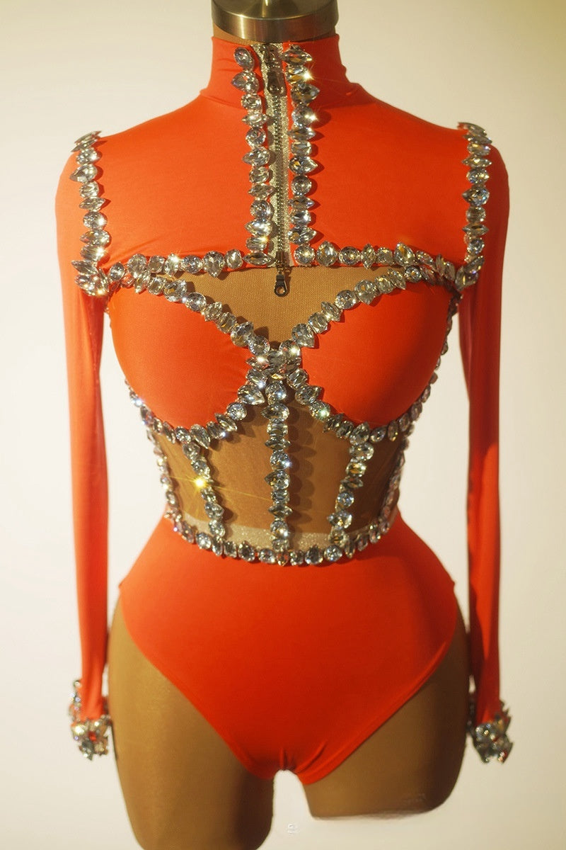 Crystal Siren Illusion Bodysuit