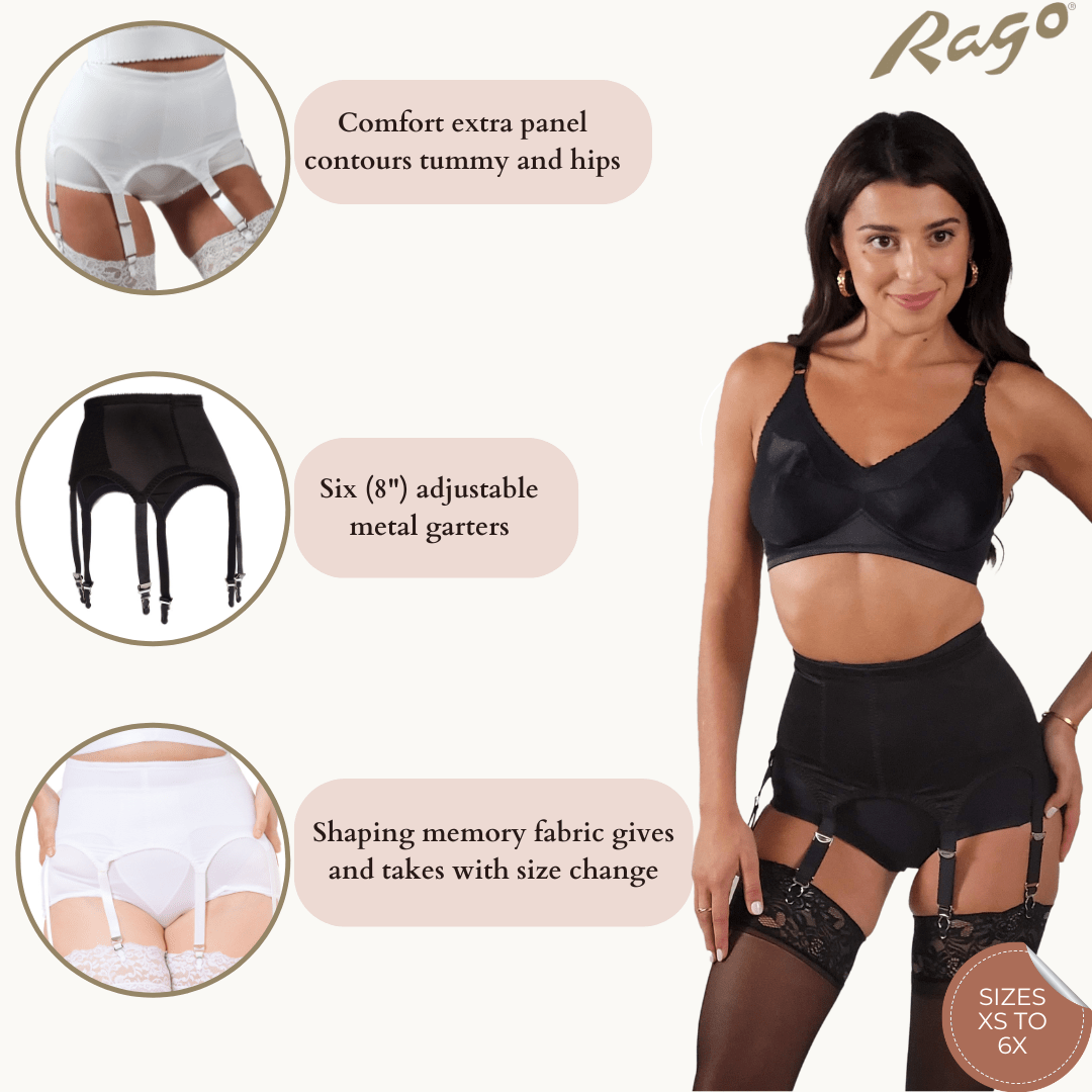 Style 72522 | Garter Belt | Six Metal Garters | Moderate Shaping & Tummy Control