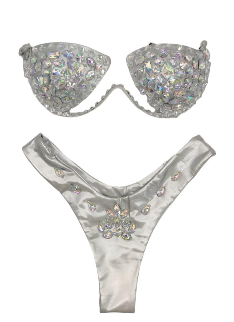 Golden Hour Rhinestone Bikini Set
