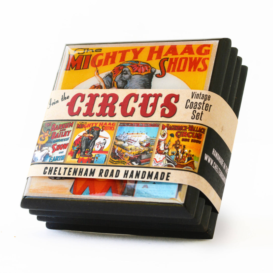 Circus Poster Coaster Set