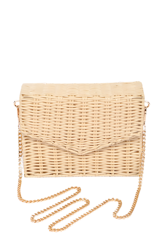 Basket Weaved Box Swing Bag