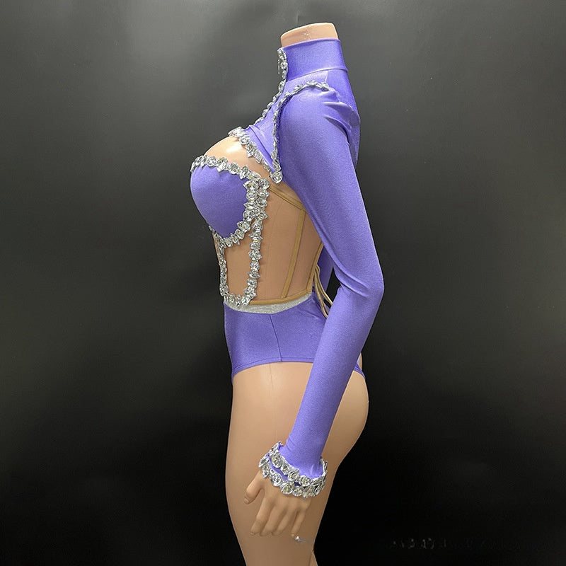 Crystal Siren Illusion Bodysuit