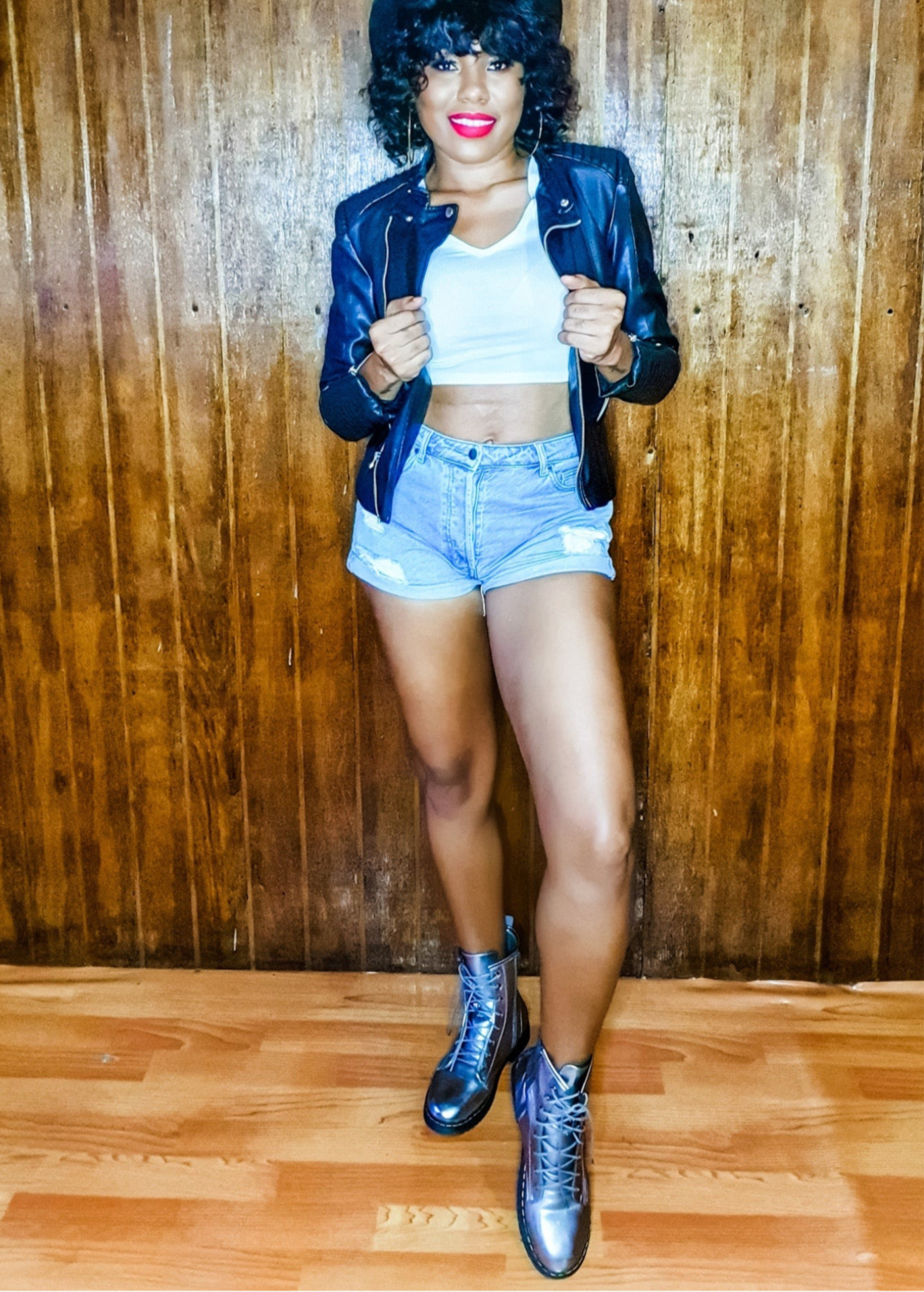 Glitter Baddie Combat Boots