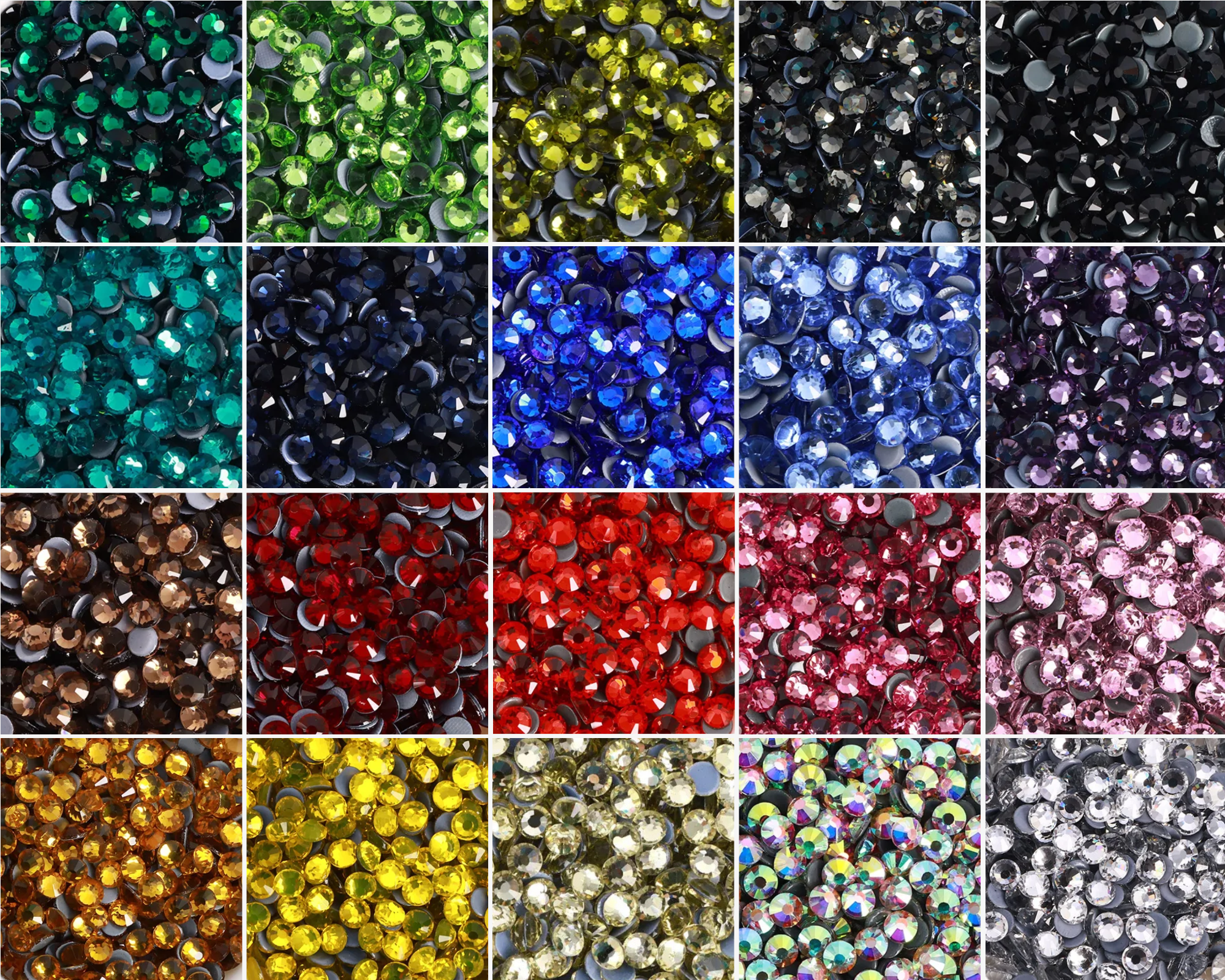 SS6-SS30 High Quality Glass Hot-Fix Flatback Rhinestones