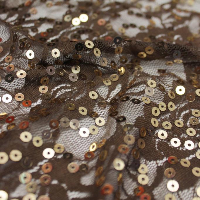 Charlize Stretch Lace Sequin Fabric | Blue Moon Fabrics