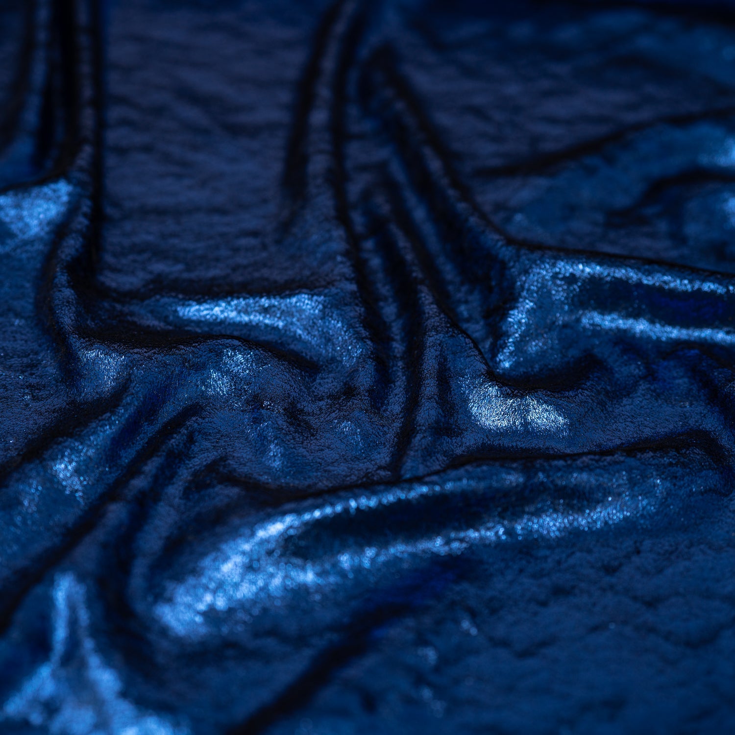 D Isis Foiled Stretch Velvet Fabric | Blue Moon Fabrics