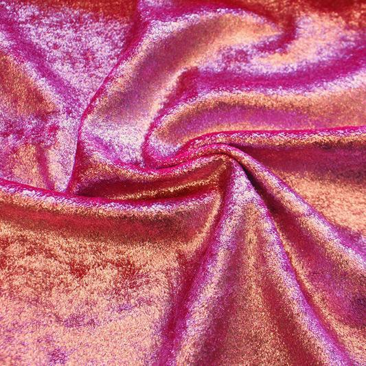 D Isis Foiled Stretch Velvet Fabric | Blue Moon Fabrics