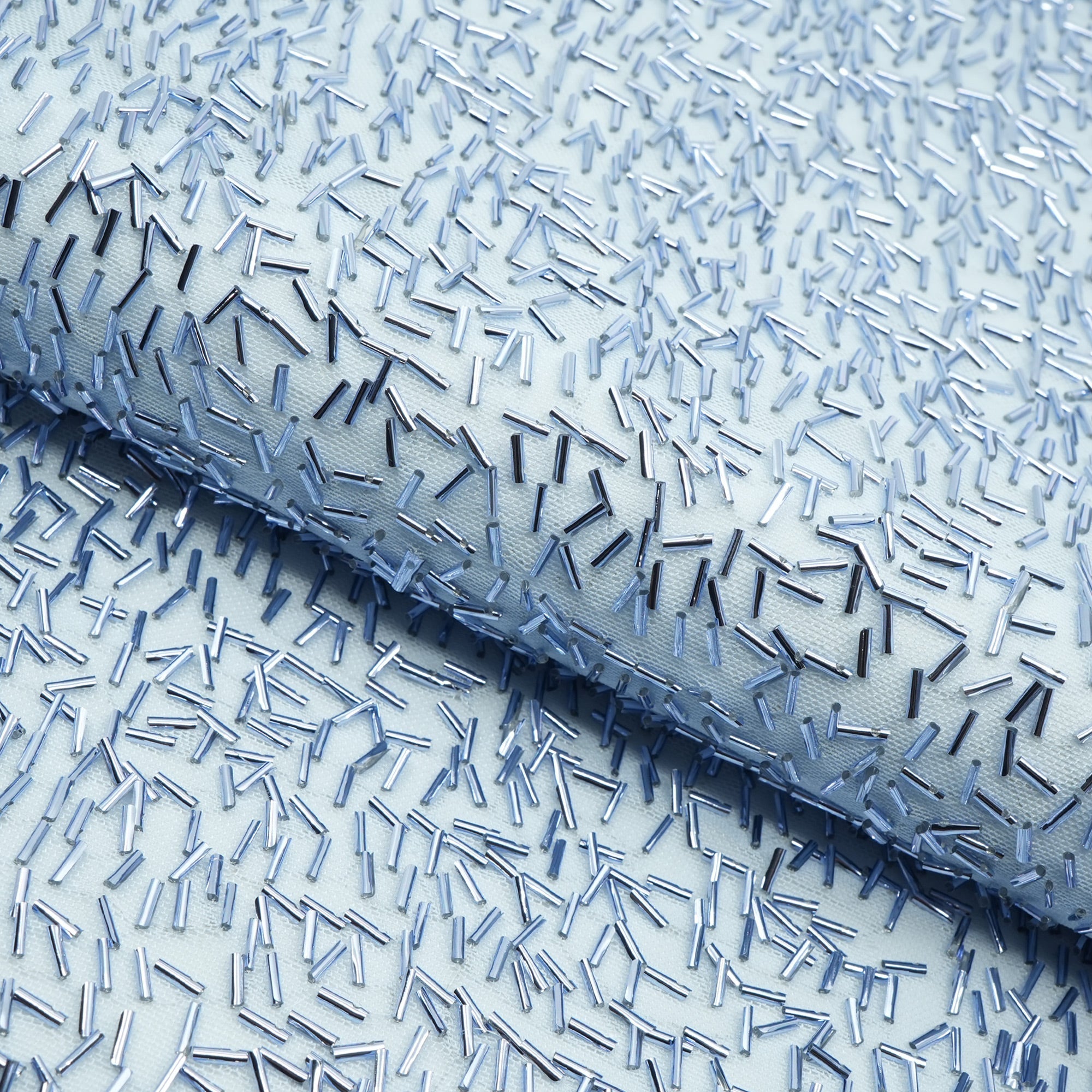 Dazzle Beaded Stretch Mesh Fabric | Blue Moon Fabrics