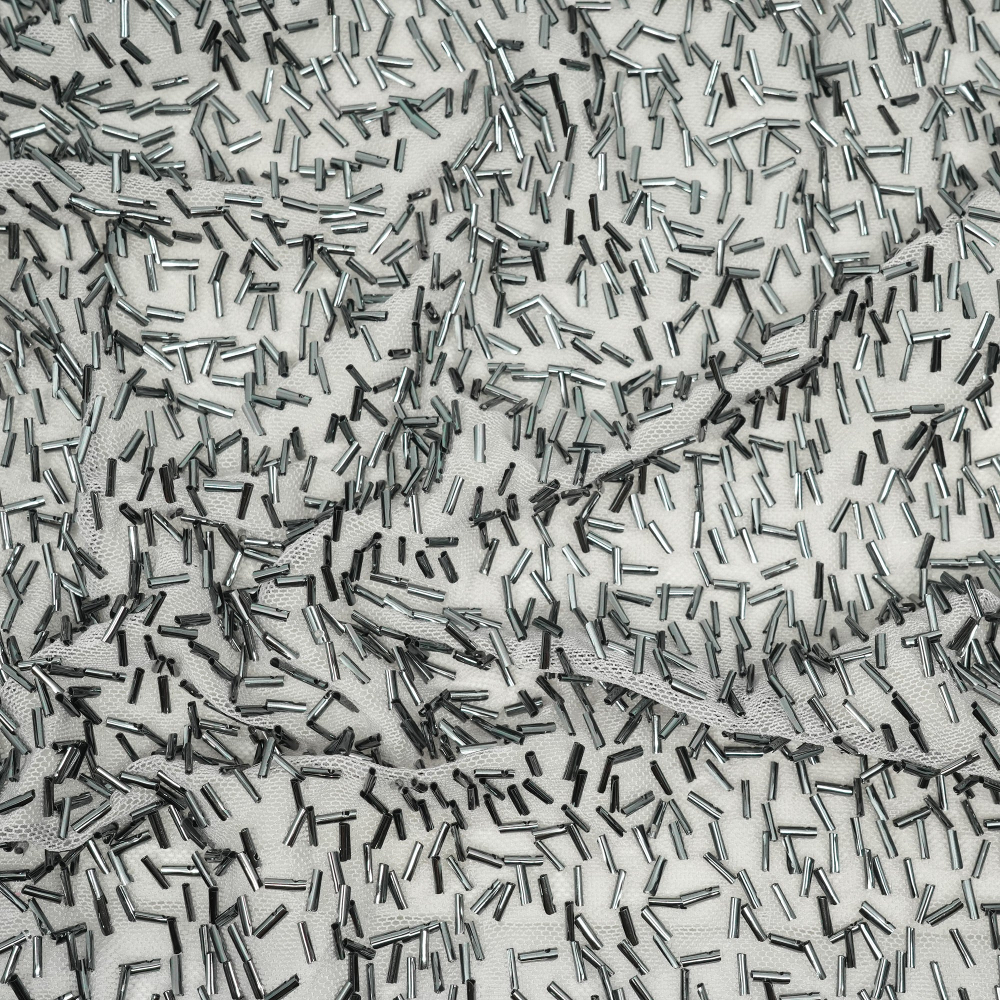 Dazzle Beaded Stretch Mesh Fabric | Blue Moon Fabrics