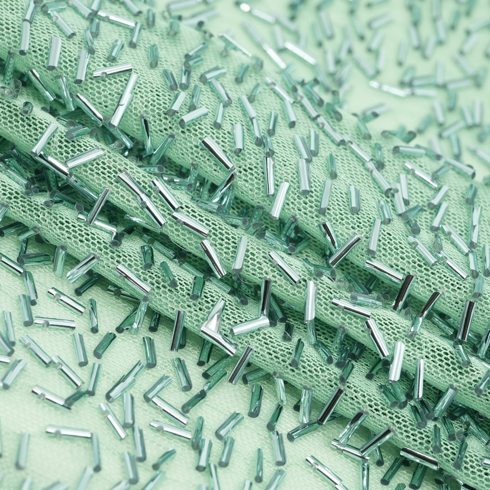 Dazzle Beaded Stretch Mesh Fabric | Blue Moon Fabrics