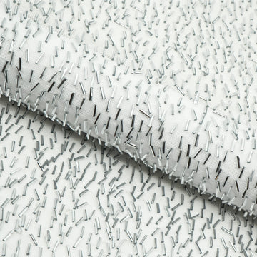 Dazzle Beaded Stretch Mesh Fabric | Blue Moon Fabrics