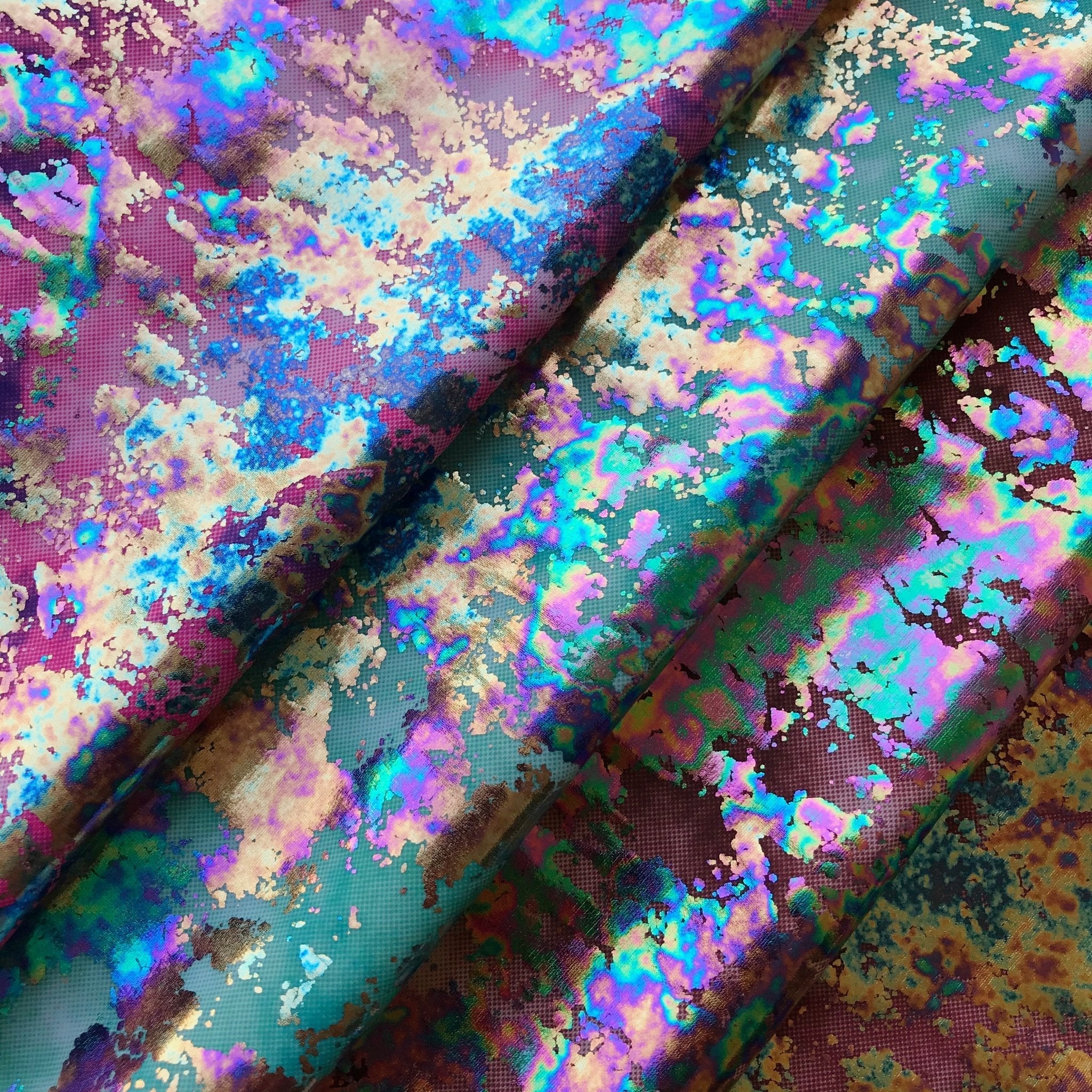 Dancing Music Foil Printed Spandex Fabric | Blue Moon Fabrics