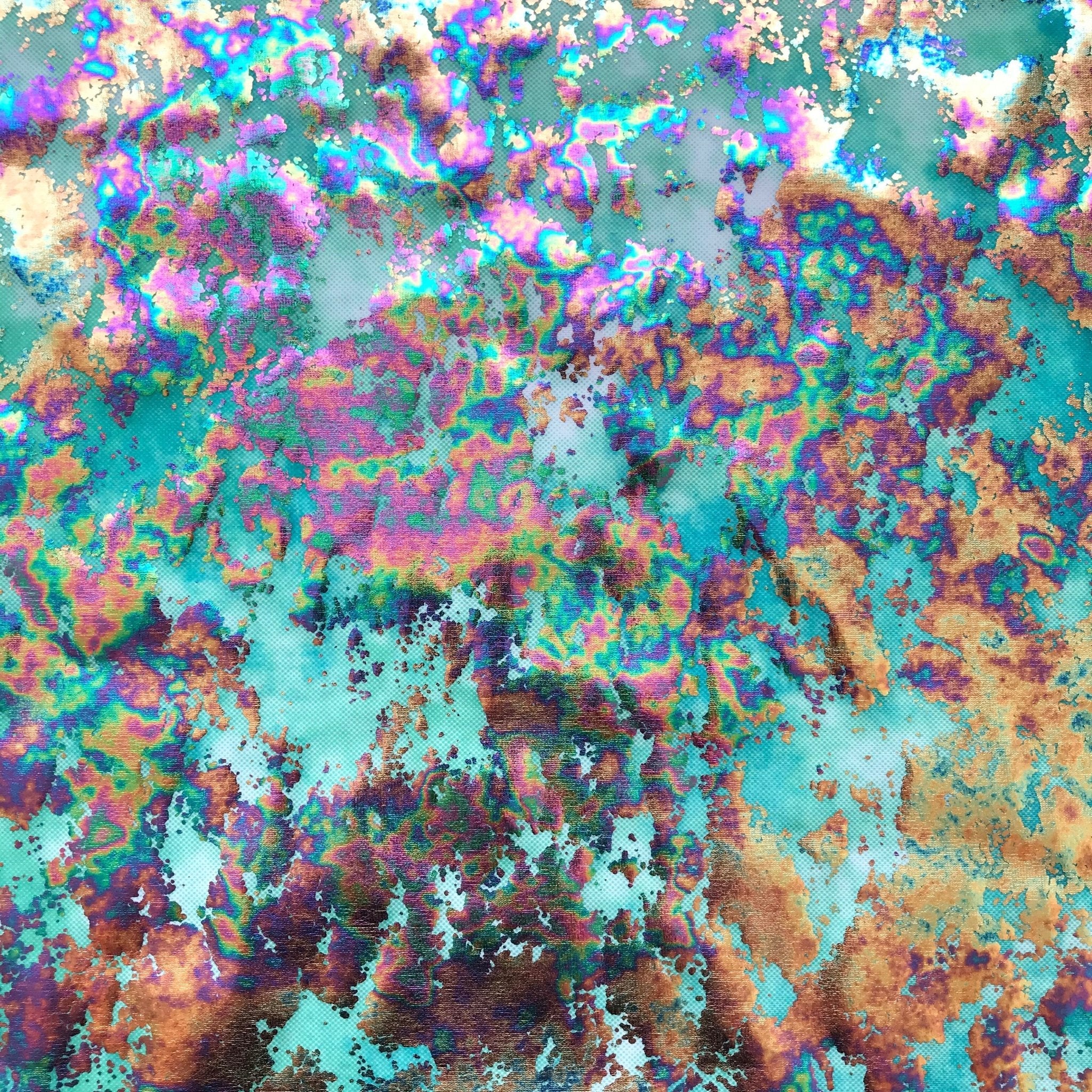 Dancing Music Foil Printed Spandex Fabric | Blue Moon Fabrics