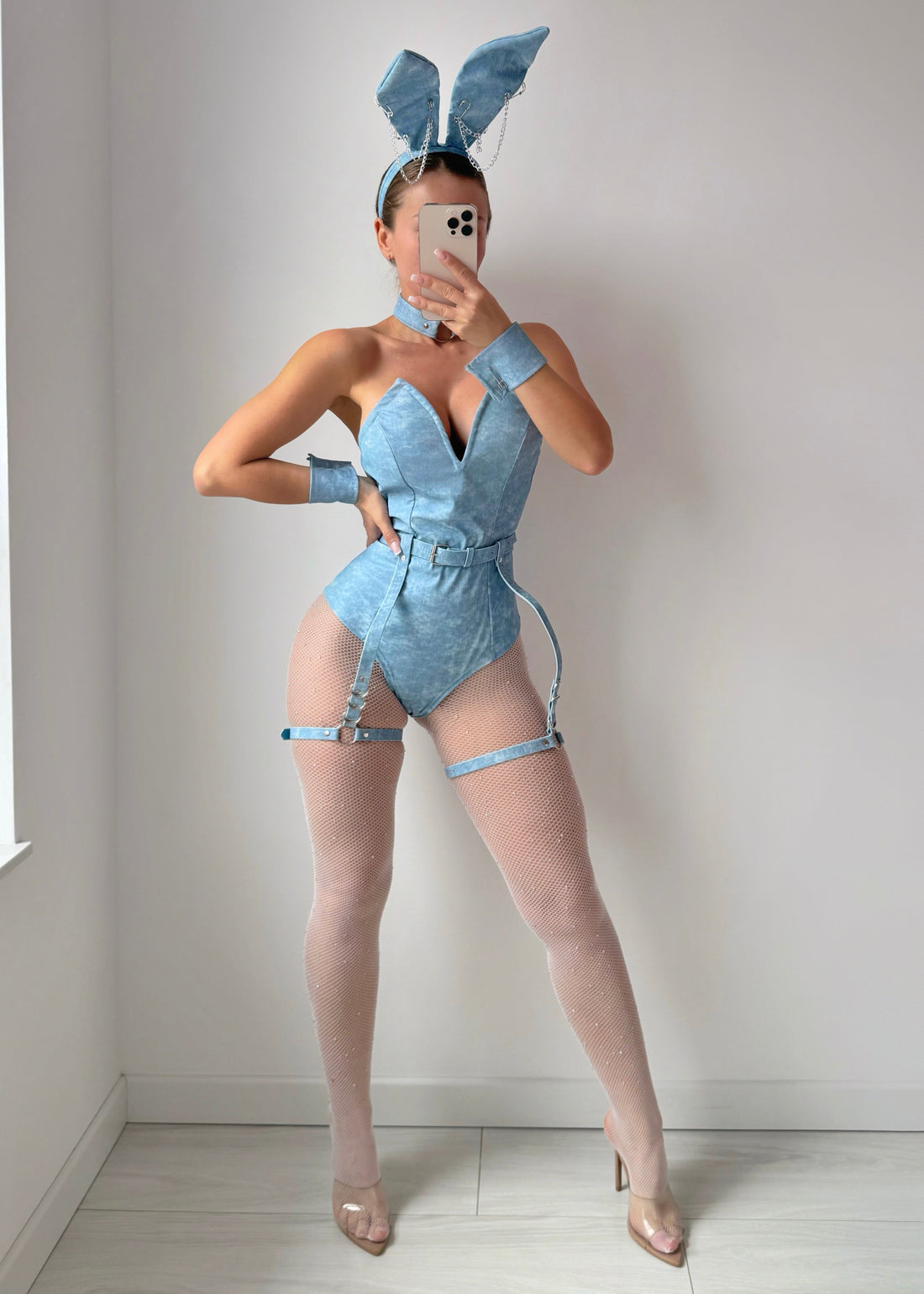 HOP IT LIKE IT'S HOT DENIM BUNNY HALLOWEEN COSTUME