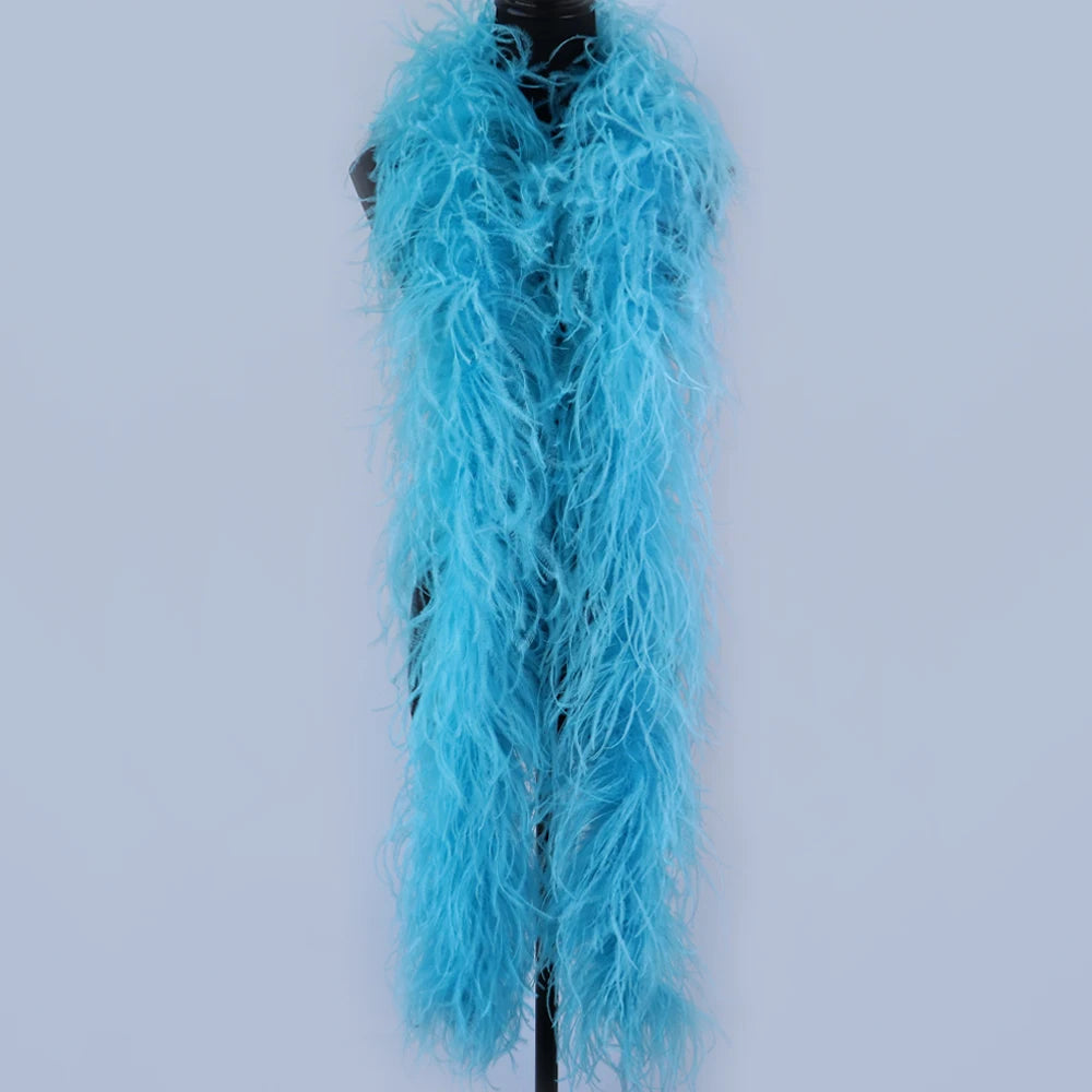 6-Ply Fluffy Ostrich Feather Scarf Boa