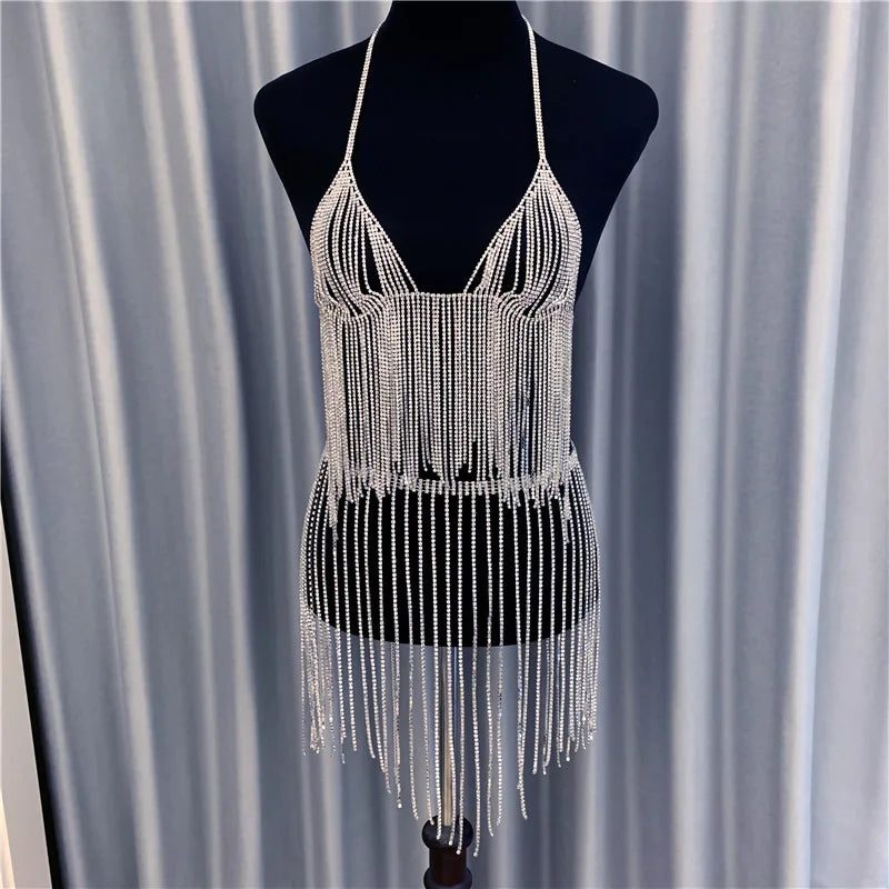 Crystal Tassel Bra & Skirt Body Jewelry